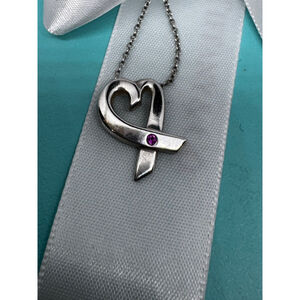 Vintage Tiffany & Co. Paloma Picasso loving Heart with Pink Sapphire,
